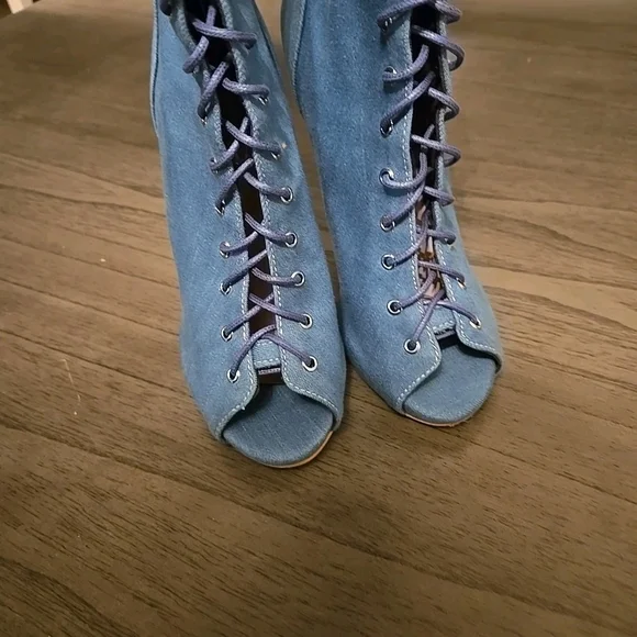 Stylish Blue Over-the-Knee Boots - Picture 3 of 4